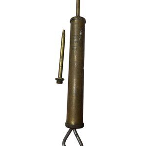 Vintage Brass Hand Pump Grease Gun Mechanic Tool Antique Made In France Large Th